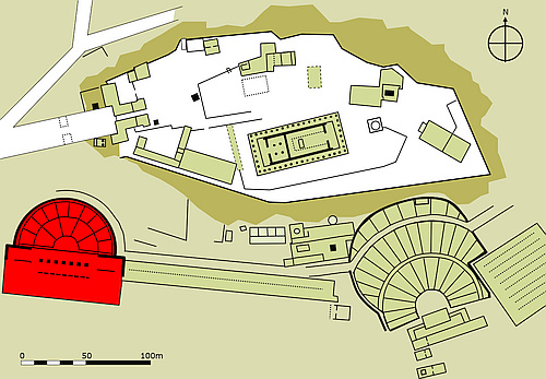 plan with the odeion of Herodes Atticus