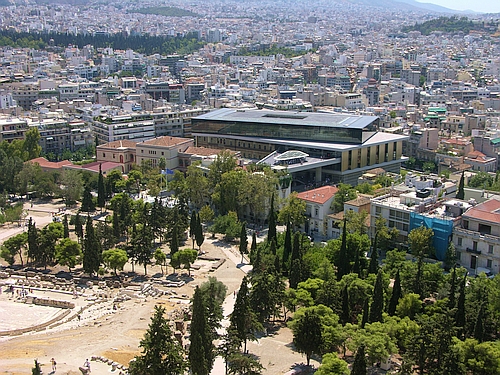 Acropolis Museum seen from the acropolis