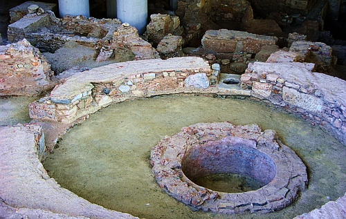 archaeological remains below the Acropolis Museum