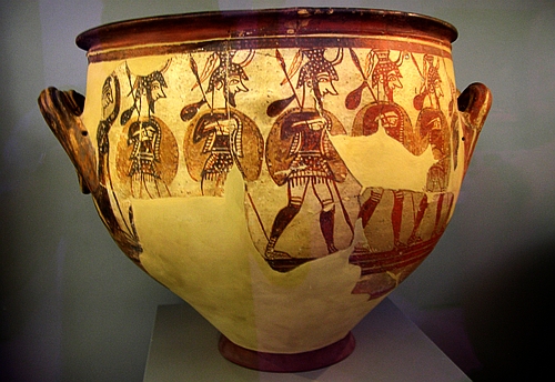 warrior vase