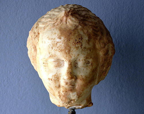 head of a girl sculpture