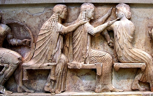 detail of the frieze from the Siphnian treasury