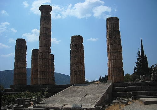 entrance of the temple of Apollo