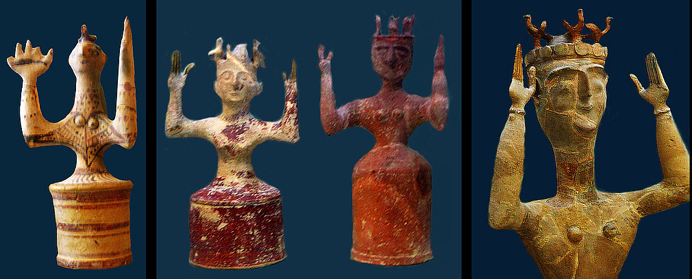 goddess with upraised hands