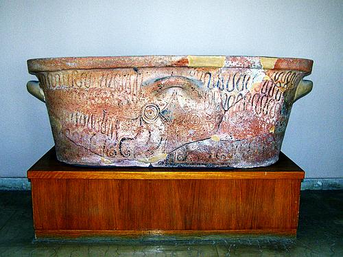 Minoan clay sarcophagus