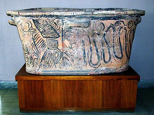 Minoan clay sarcophagus