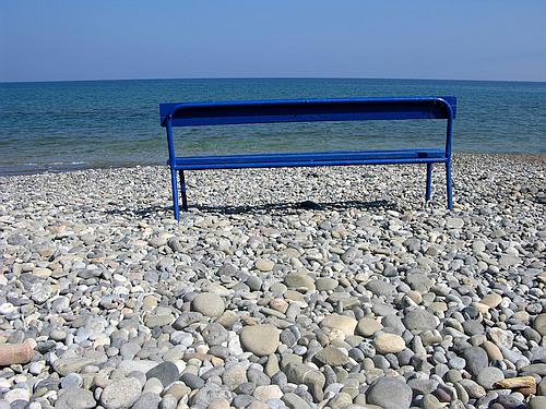 bench at the beach