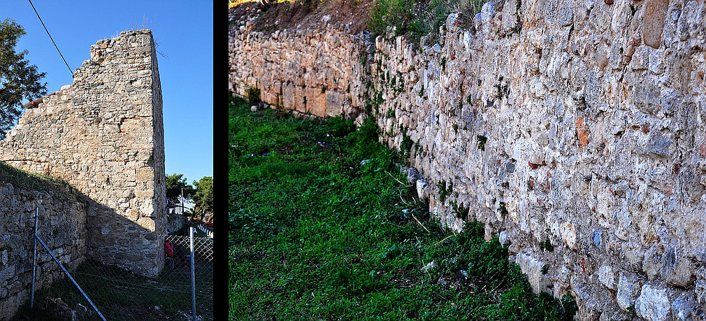 Potidaia Byzantine walls
