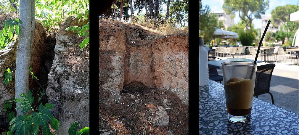 Mycenaean cemetery and a frappe