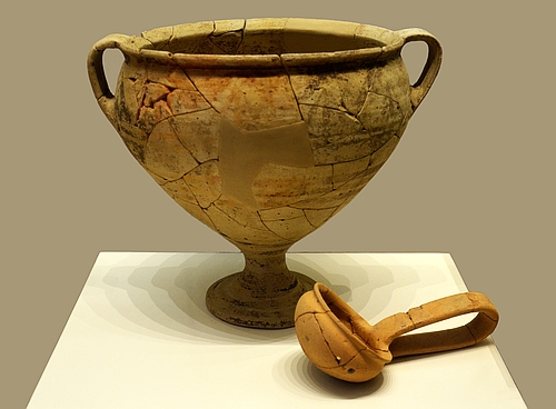 Mycenaean goblet and ladle