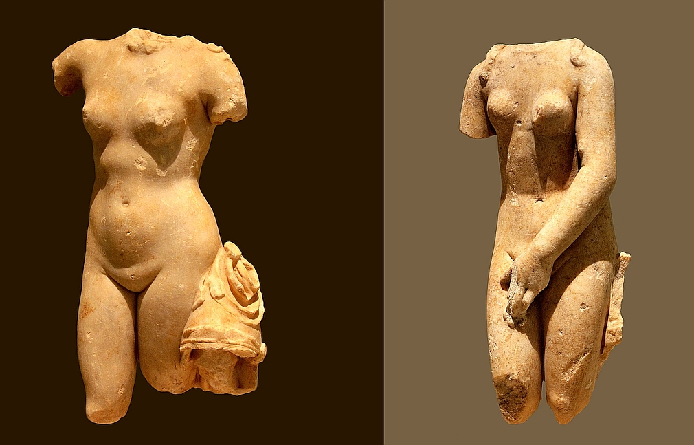 statuettes of naked Aphrodite