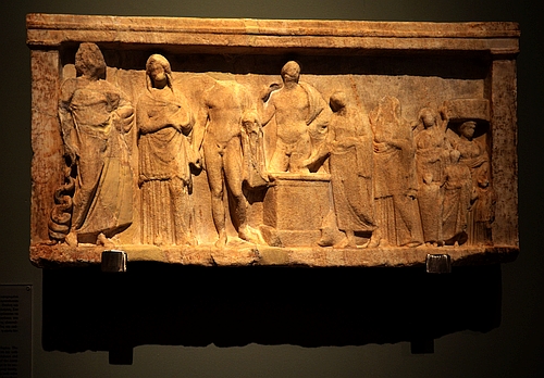 marble votive relief