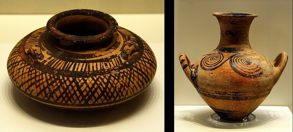 Mycenaean alabastron and hydria