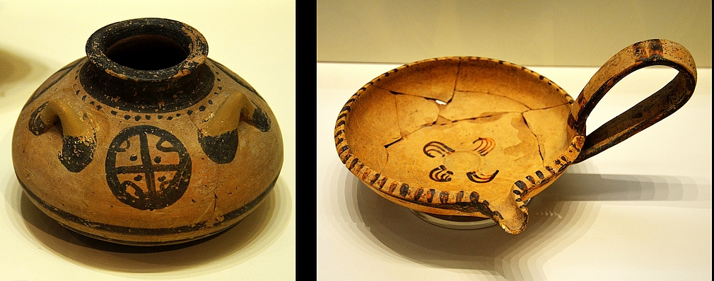 Mycenaean alabastron and bowl