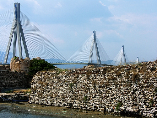 Rion-Antirion bridge and fortress