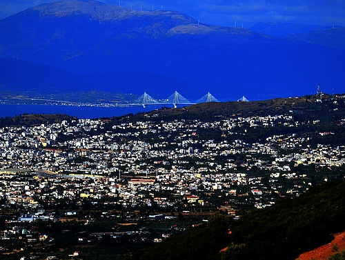 view to Patras and the Rion-Antirion bridge