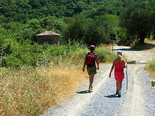 hiking in the Loussios valley