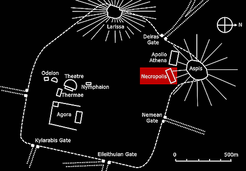 location of Deiras necropolis