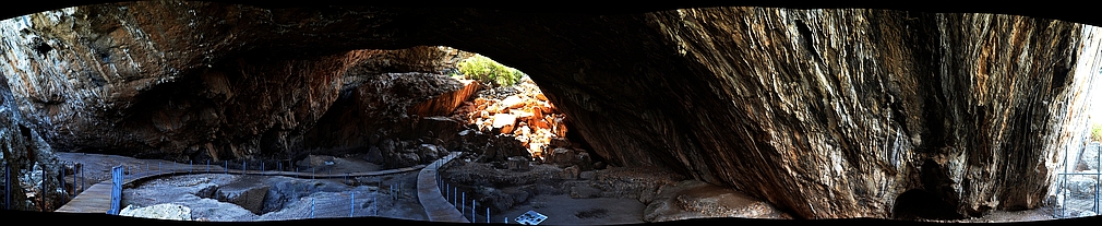 Franchthi cave panorama