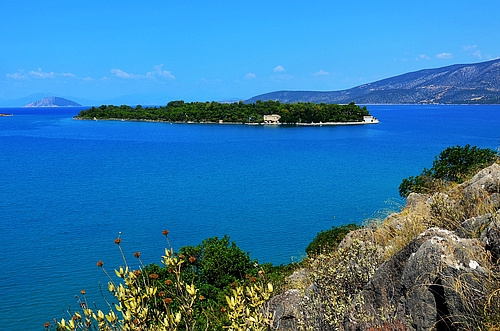 view from Franchthi cave