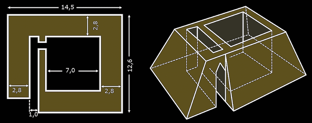 plan of the Hellenikon Pyramid