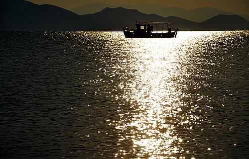 boat in the Argolic Gulf