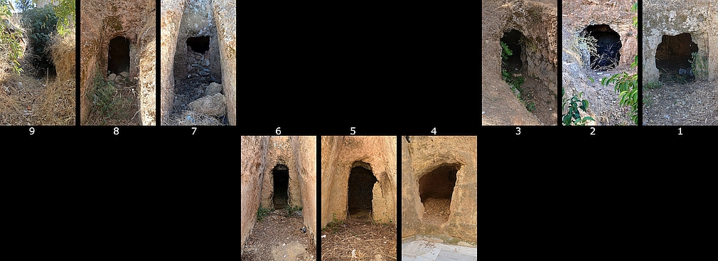 photo mosaic of the tombs