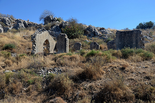 old walls in landscape