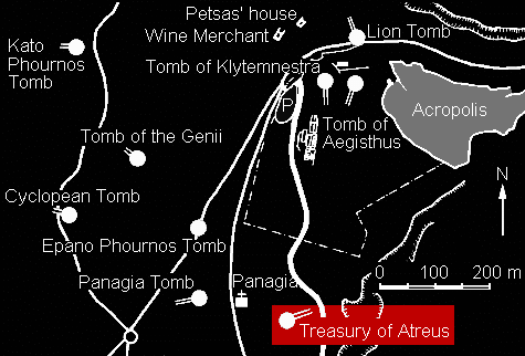 location of the Treasury of Atreus