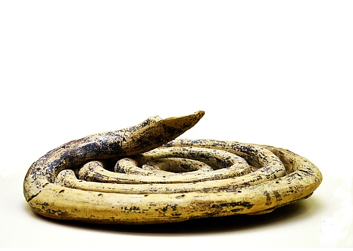 terracotta snake figure