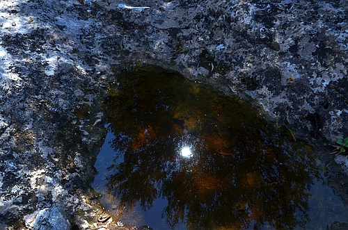 puddles at the Mycenaean bridge
