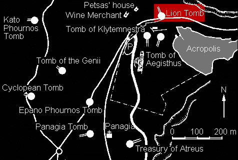 location of the Lion Tomb