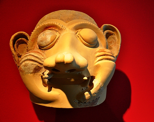 terracotta ceremonial mask