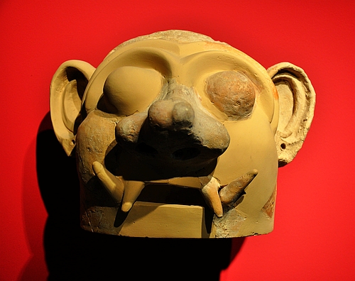 terracotta ceremonial mask