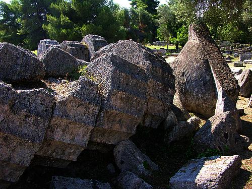 column drums of the temple of Zeus