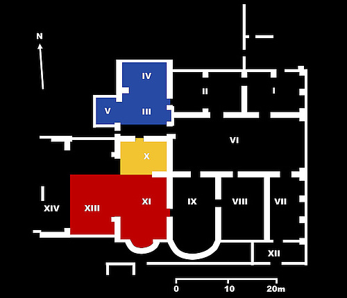 plan of the Roman baths