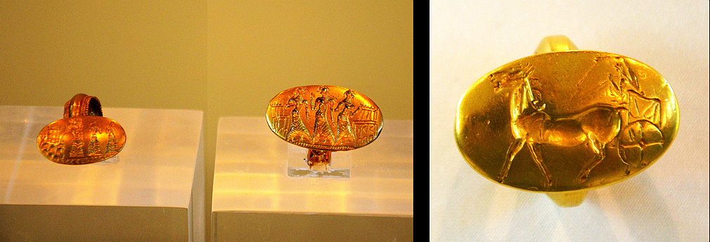Mycenaean gold sealing rings