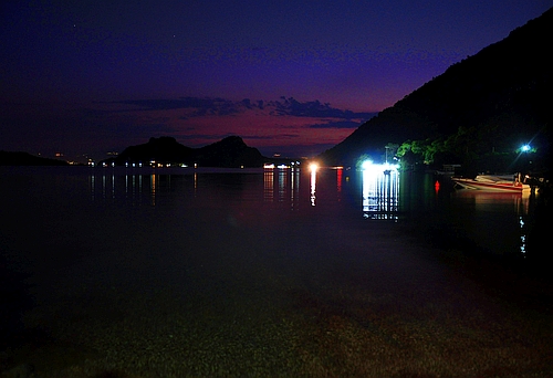 evening at the Blue Lake