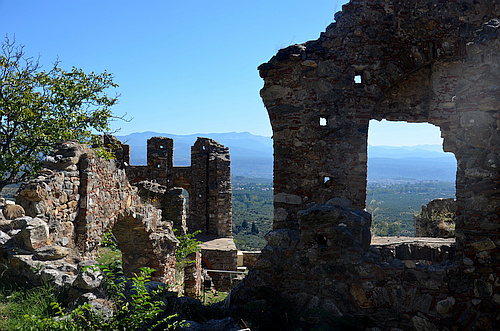 medieval ruins in Mystras