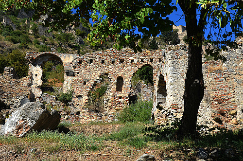 medieval ruins in Mystras