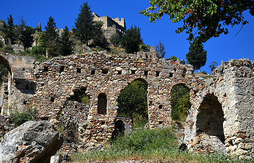 medieval ruins in Mystras