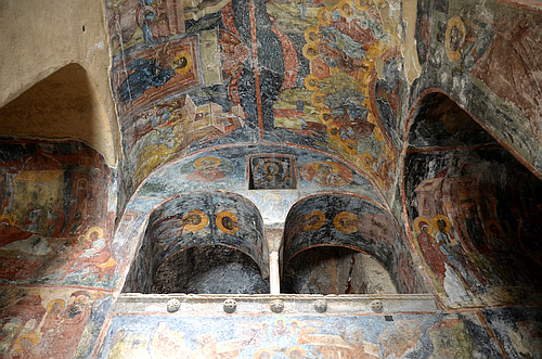 Peribleptos monastery frescos Mystras