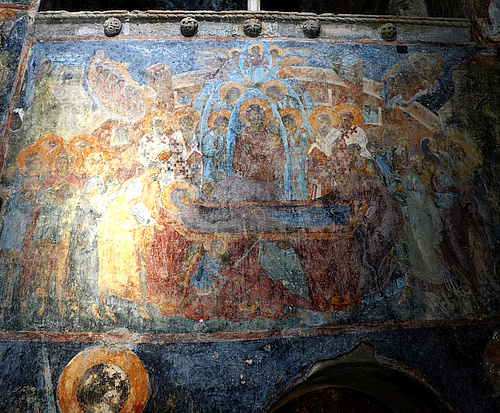 Peribleptos monastery frescos Mystras