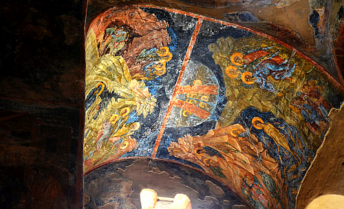Peribleptos monastery frescos Mystras