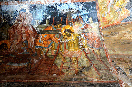 Peribleptos monastery frescos Mystras