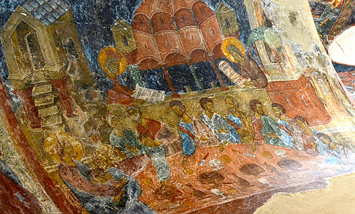 Peribleptos monastery frescos Mystras
