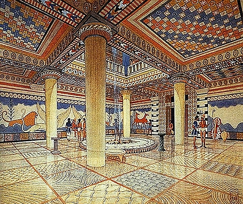 reconstruction drawing of Nestor's palace