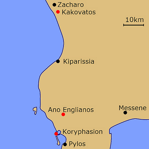 map of locations associated with Nestor
