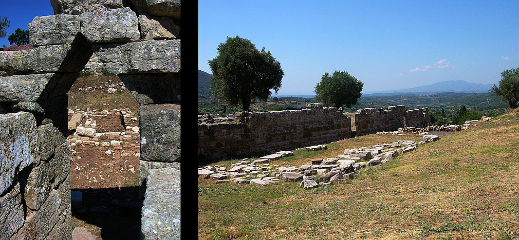 entrance and walls of the ancient theatre