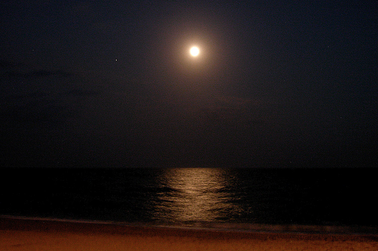 sea and moon